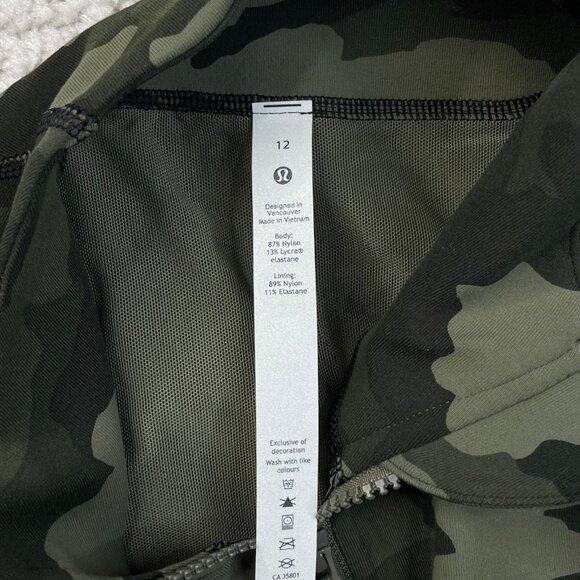 Lululemon Define Jacket Luon Heritage Camo Olive Green 12 - Picture 5 of 11